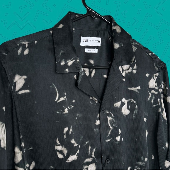 Zara Other - Zara camp collar short sleeve button down shirt